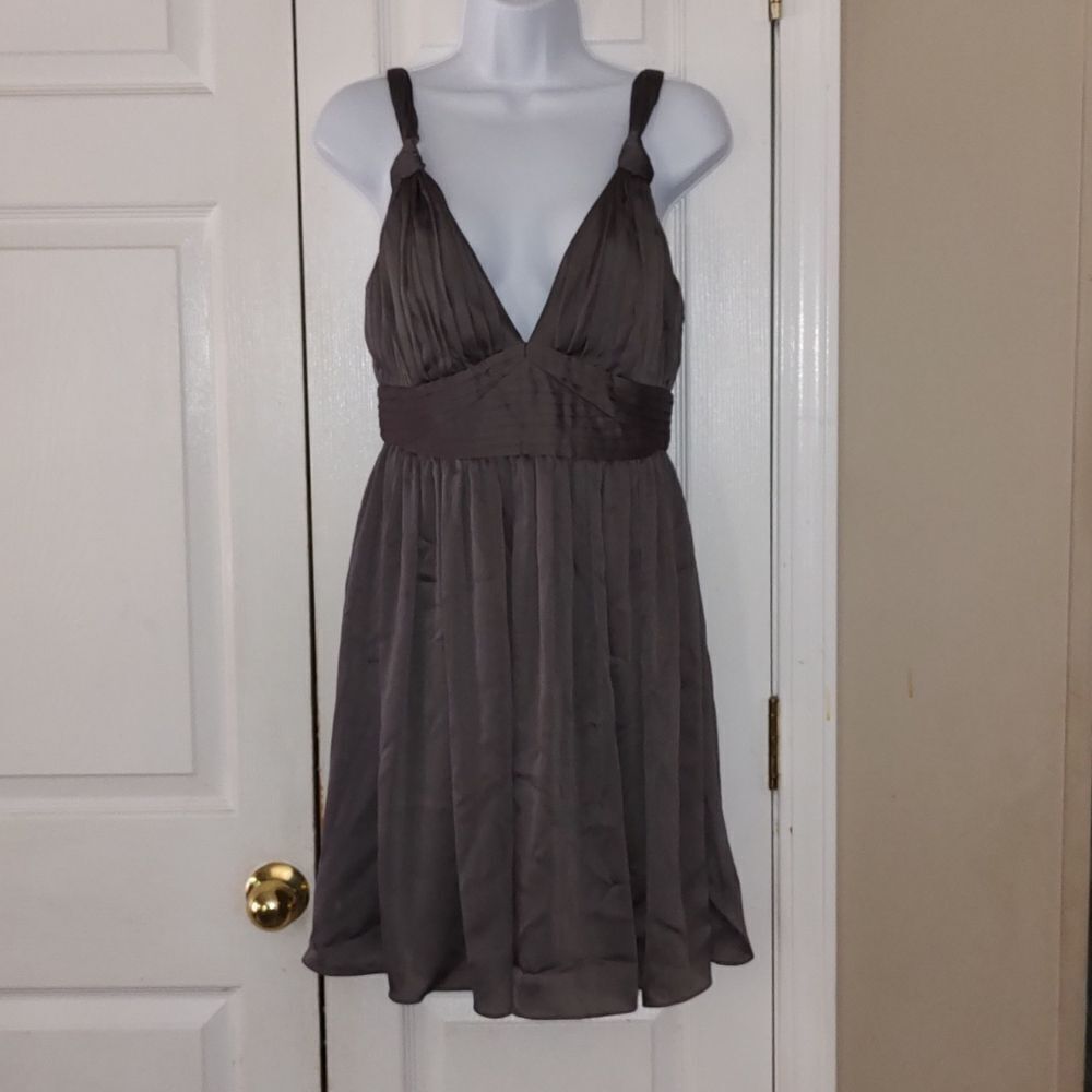 BCBGeneration  pewter  party wedding graduation dress  Sz 6